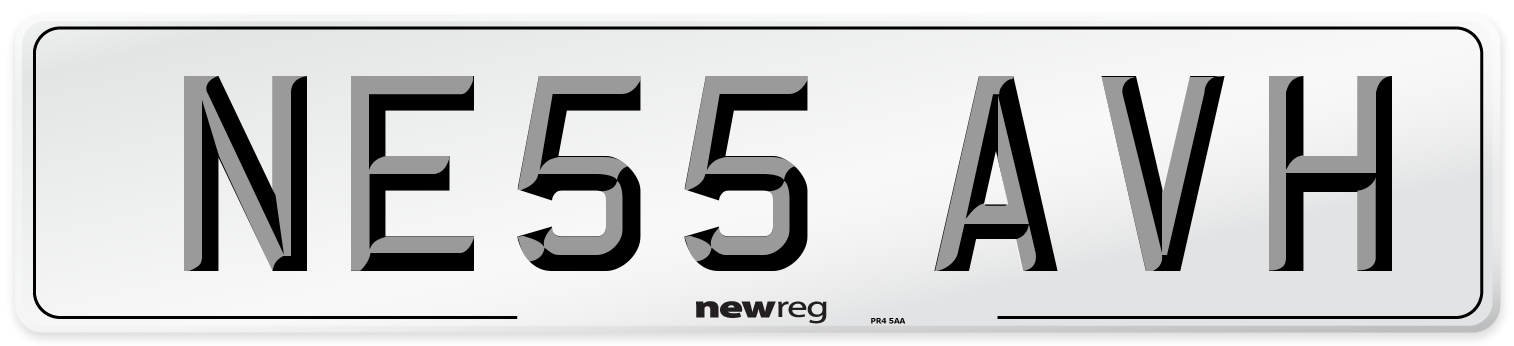 NE55 AVH Number Plate from New Reg